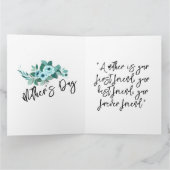 Je eerste Moederdag Roze Groene Foto Kaart (Binnen)