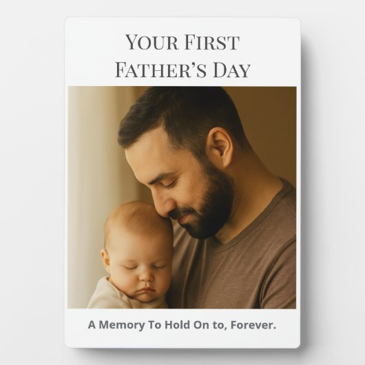 Je eerste vaderdag - aangepaste fotokaart fotoplaat (voorkant)