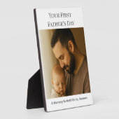 Je eerste vaderdag - aangepaste fotokaart fotoplaat (Zijkant)