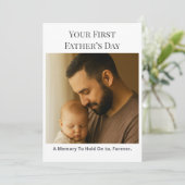 Je eerste vaderdag - aangepaste fotokaart kaart (Staand voorkant)