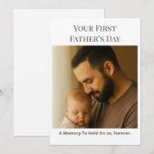Je eerste vaderdag - aangepaste fotokaart kaart (Voorkant / Achterkant)