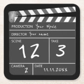 Je eigen aangepaste filmklapbord kartonnen onderzetters (Voorkant)