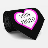 Je eigen aangepaste foto in hart stropdas (Opgerold)