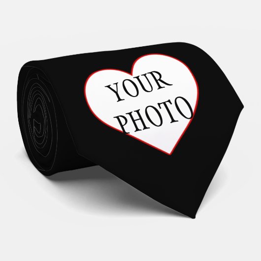 Je eigen aangepaste foto in hart stropdas (Opgerold)