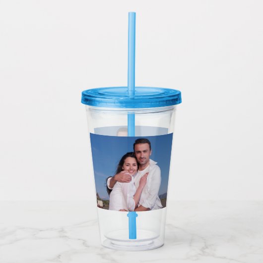 Je eigen aangepaste foto toevoegen acryl drinkbeker (Voorkant)