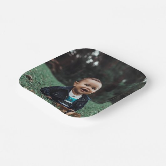 Je eigen aangepaste foto toevoegen papieren bordje (Gebogen)