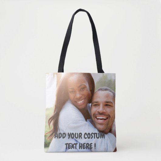 Je eigen aangepaste foto toevoegen tote bag (Voorkant)