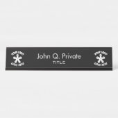 Je eigen aangepaste Logo gebruiken Bureau Naambordje (Voorkant)