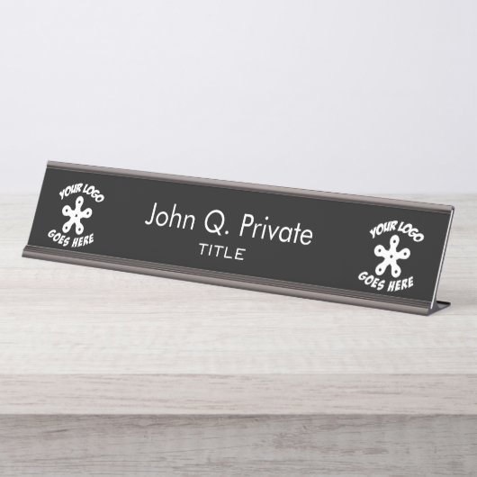 Je eigen aangepaste Logo gebruiken Bureau Naambordje (Voorkant)