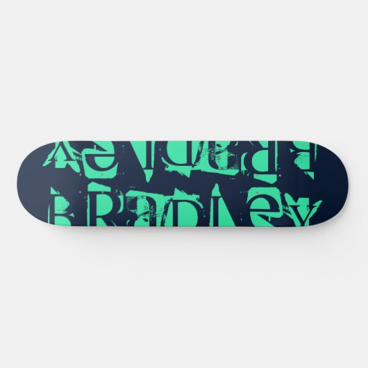 Je eigen aangepaste naam persoonlijke blauwe int t persoonlijk skateboard (Horizontaal)