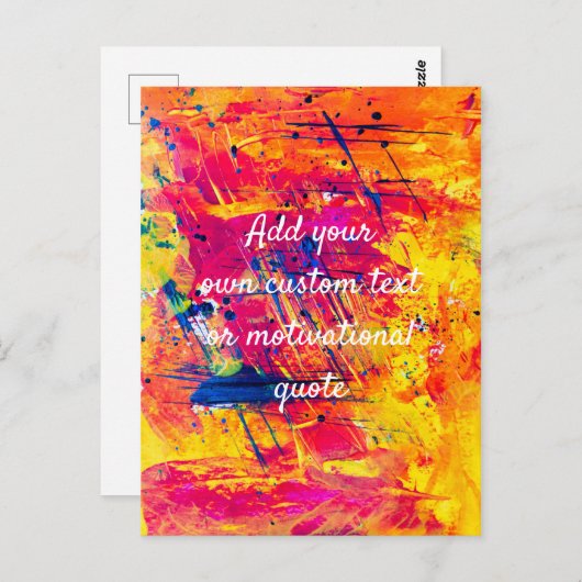 Je eigen aangepaste offerte toevoegen - Abstracte  Briefkaart (Voorkant / Achterkant)