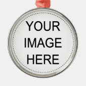 Je eigen Afbeelding toevoegen Metalen Ornament (Voorkant)