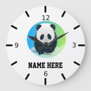 Je eigen Baby Panda personaliseren Grote Klok