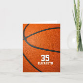 je eigen bericht simpele basketbalgroet kaart (Voorkant)