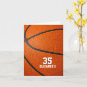 je eigen bericht simpele basketbalgroet kaart (Gele Bloem)