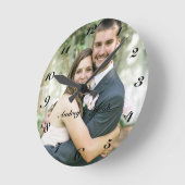 Je eigen bruiloft foto op maat toevoegen ronde klok (Hoek)