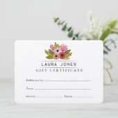 Je eigen cadeaubonnen laten Sjabloon (Staand voorkant)