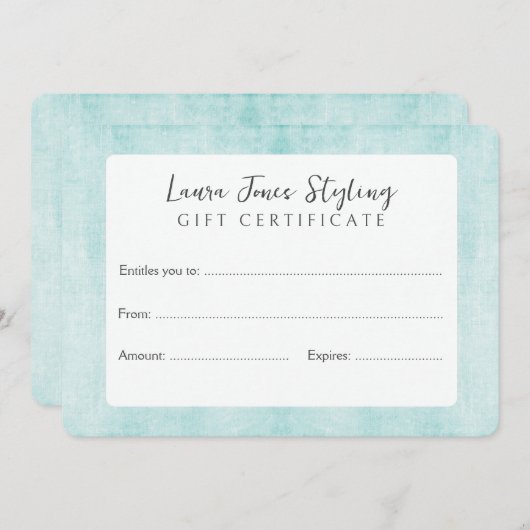 Je eigen cadeaubonnen laten Sjabloon (Voorkant / Achterkant)