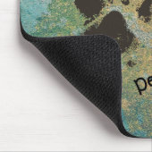 Je eigen dierenpootafdrukken op geschilderd beton muismat (Hoek)