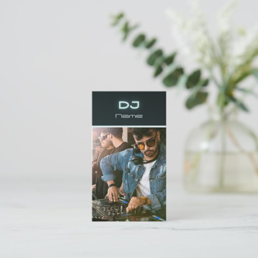 Je eigen DJ foto Visitekaartje (Staand voorkant)