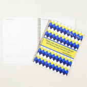 Je eigen ergste vijand citaat Geel, Blauw Argyle Planner (Display)