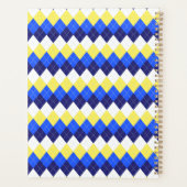 Je eigen ergste vijand citaat Geel, Blauw Argyle Planner (Achterkant)