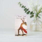 Je eigen foto dansleraar gouden Visitekaartje (Staand voorkant)