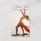 Je eigen foto dansleraar gouden Visitekaartje (Voorkant)