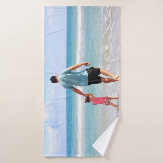 Je eigen foto en/of tekst toevoegen badhanddoek (Badhanddoek)