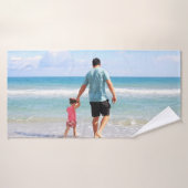 Je eigen foto en/of tekst toevoegen badhanddoek (Badhanddoek)