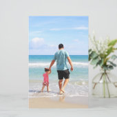 Je eigen foto en/of tekst toevoegen briefpapier (Staand voorkant)