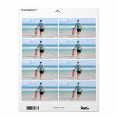 Je eigen foto en/of tekst toevoegen etiket (Full Sheet)