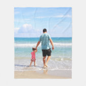 Je eigen foto en/of tekst toevoegen fleece deken (Voorkant)