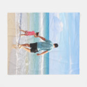 Je eigen foto en/of tekst toevoegen fleece deken (Voorkant (Horizontaal))