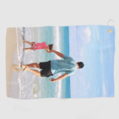 Je eigen foto en/of tekst toevoegen golfhanddoek (Horizontaal)