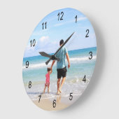 Je eigen foto en/of tekst toevoegen grote klok (Hoek)