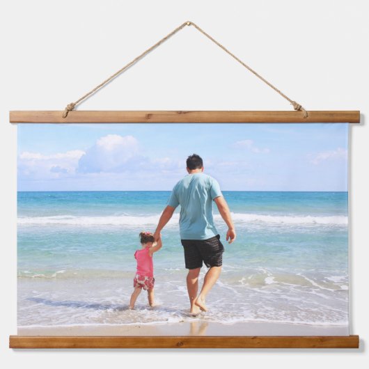 Je eigen foto en/of tekst toevoegen hangend wandkleed (Voorkant)