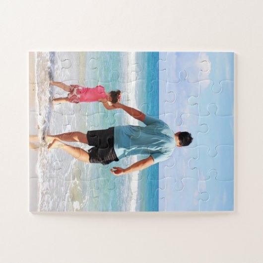 Je eigen foto en/of tekst toevoegen legpuzzel (Horizontaal)