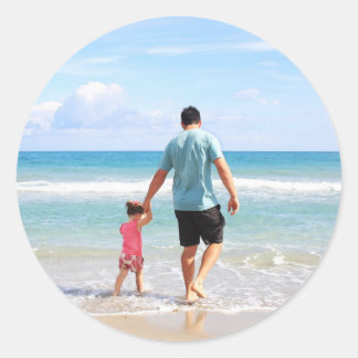 Je eigen foto en/of tekst toevoegen ronde sticker