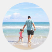 Je eigen foto en/of tekst toevoegen ronde sticker (Voorkant)