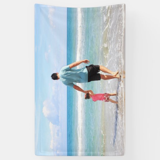 Je eigen foto en/of tekst toevoegen spandoek (Verticaal)