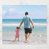 Je eigen foto en/of tekst toevoegen sparkling wijnetiket (Enkel label)