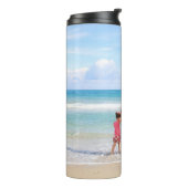 Je eigen foto en/of tekst toevoegen thermosbeker (Gedraaid links)