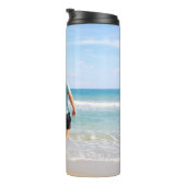 Je eigen foto en/of tekst toevoegen thermosbeker (Geroteerd rechts)