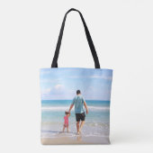 Je eigen foto en/of tekst toevoegen tote bag (Achterkant)