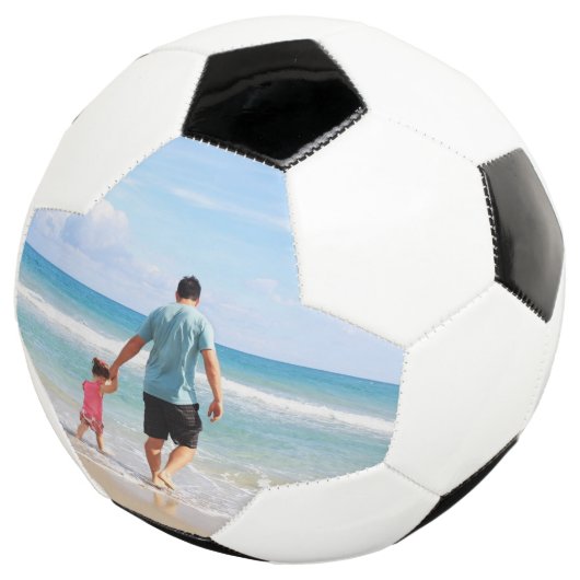 Je eigen foto en/of tekst toevoegen voetbal (Drie kwart)