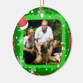 Je eigen foto in een kerstlijst! - keramisch ornament (Links)