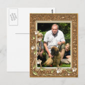 Je eigen foto in een Lijst van Golden Flowers! - Briefkaart (Voorkant / Achterkant)