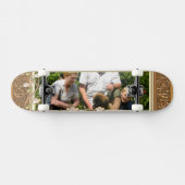 Je eigen foto in een Lijst van Golden Flowers! - Persoonlijk Skateboard (Horizontaal)