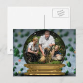 Je eigen foto in een sneeuwbol frame briefkaart (Voorkant / Achterkant)